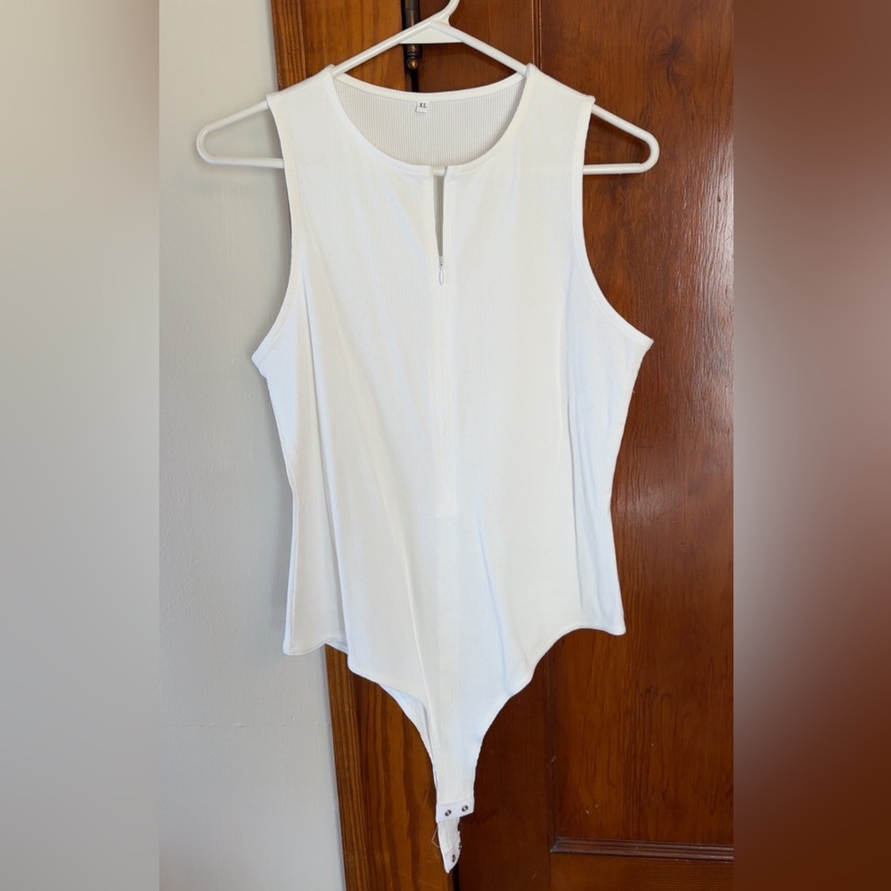 White Sleeveless Women's Bodysuit